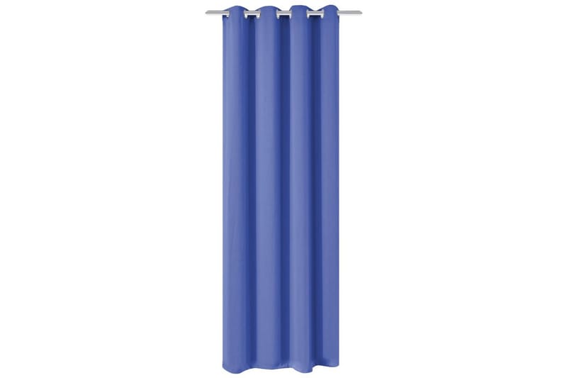 Lystett gardin med metallmaljer 270x245 cm blå - Blå - Tekstiler - Gardiner - Mørkleggingsgardin