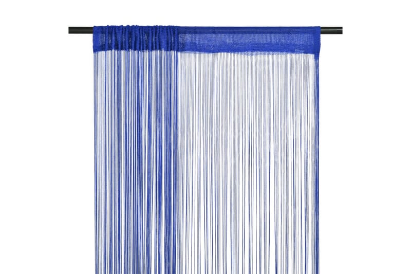 Trådgardiner 2 stk 100x250 cm blå - Blå - Tekstiler - Gardiner - Mørkleggingsgardin