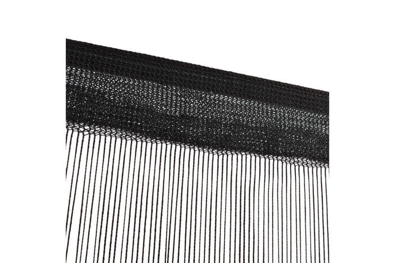 Trådgardiner 2 stk 140x250 cm svart - Svart - Tekstiler - Gardiner - Mørkleggingsgardin