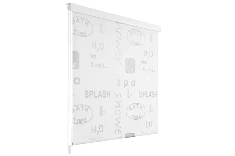 Dusjforheng 100x240 cm splash - Hvit/Grå - Tekstiler - Gardiner - Rullegardin