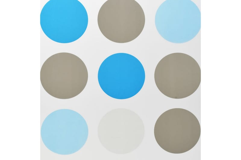 Dusjforheng 80x240 cm sirkel - Hvit/Blå/Grå - Tekstiler - Gardiner - Rullegardin