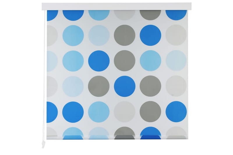 Dusjforheng 80x240 cm sirkel - Hvit/Blå/Grå - Tekstiler - Gardiner - Rullegardin