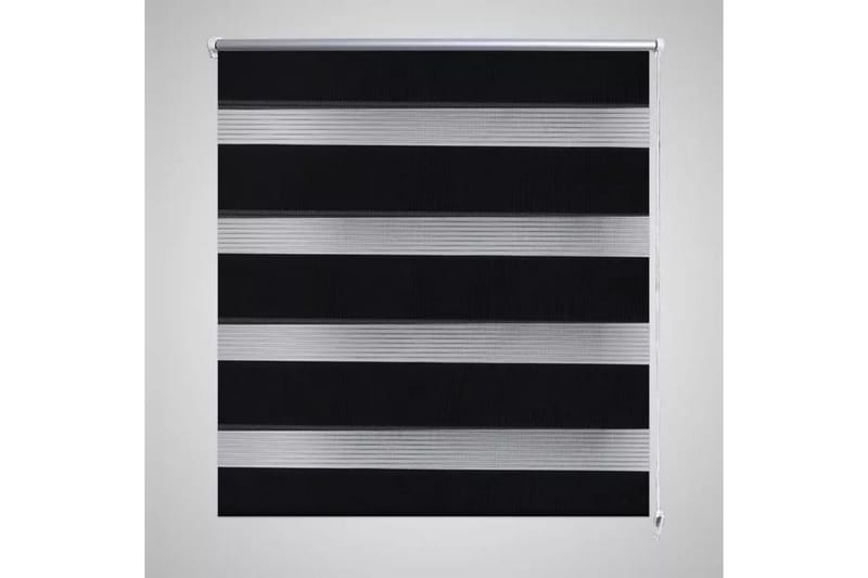 Rullegardin zebramønster svart 140 x 175 cm - Svart/Transparent - Tekstiler - Gardiner - Rullegardin