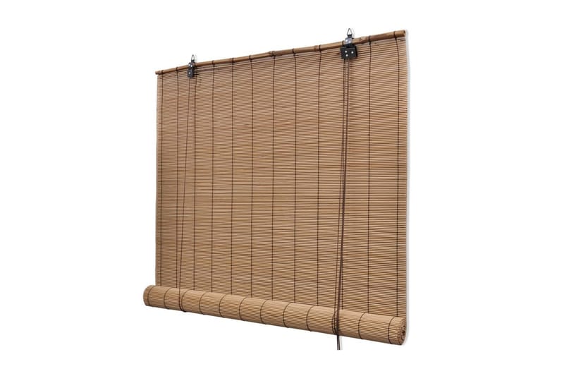 Rullegardiner 2 stk bambus 100x160 cm brun - Tekstiler - Gardiner - Rullegardin