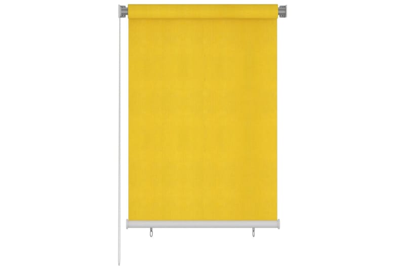 Utendørs rullegardin 100x140 cm gul HDPE - Gul - Tekstiler - Gardiner - Rullegardin