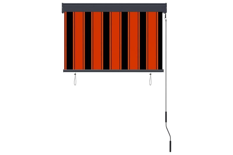Utendørs rullegardin 100x250 cm oransje og brun - Oransj - Tekstiler - Gardiner - Rullegardin