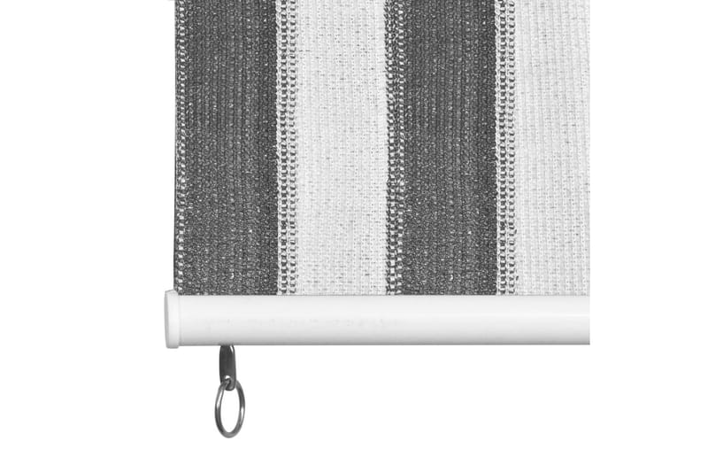 Utendørs rullegardin 120x140 cm antrasitt og hvit stripe - Antrasittgrå - Tekstiler - Gardiner - Rullegardin