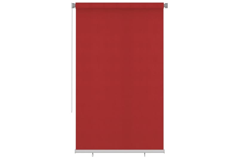 Utendørs rullegardin 140x230 cm rød HDPE - Rød - Tekstiler - Gardiner - Rullegardin