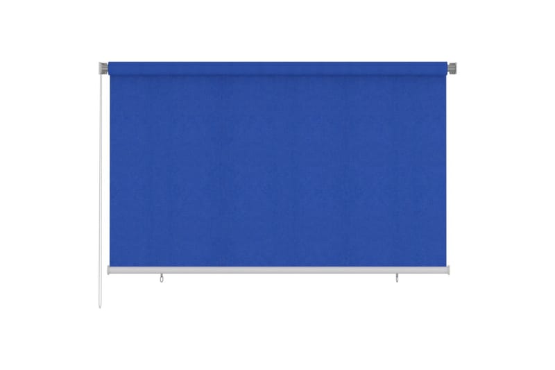 Utendørs rullegardin 240x140 cm blå HDPE - Blå - Tekstiler - Gardiner - Rullegardin