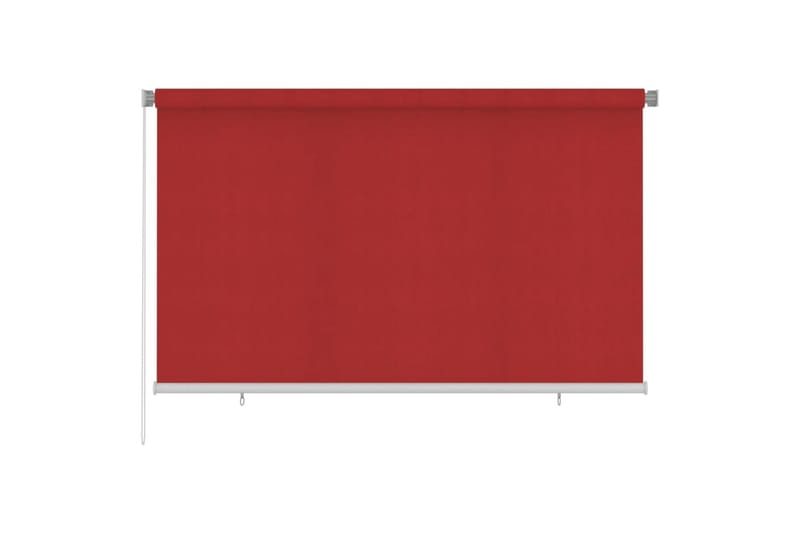 Utendørs rullegardin 240x140 cm rød HDPE - Rød - Tekstiler - Gardiner - Rullegardin