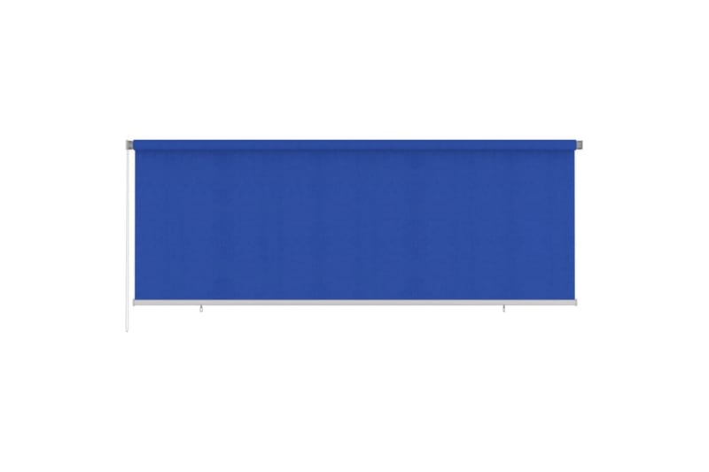 Utendørs rullegardin 400x140 cm blå HDPE - Blå - Tekstiler - Gardiner - Rullegardin