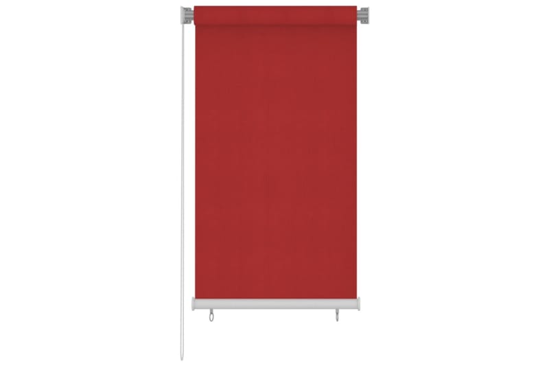 Utendørs rullegardin 80x140 cm rød HDPE - Rød - Tekstiler - Gardiner - Rullegardin