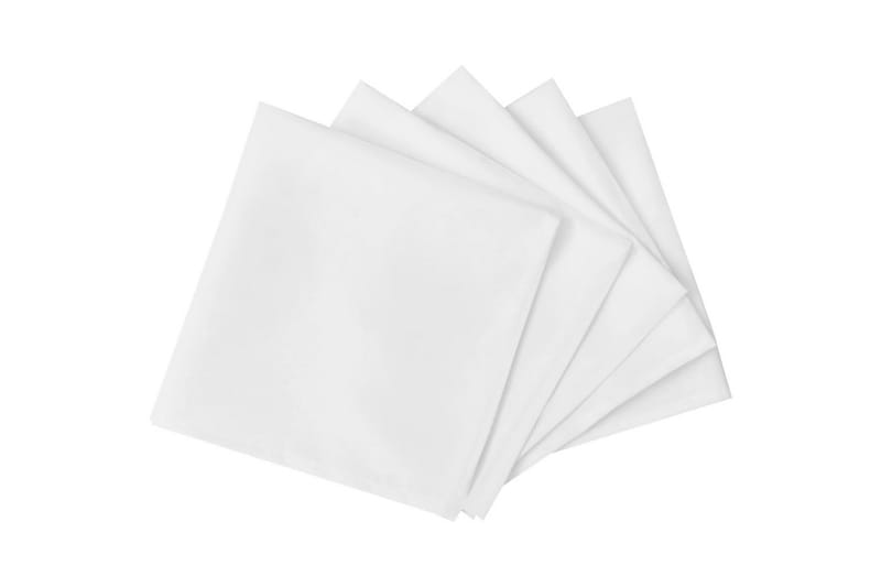 10 Middags servietter hvit 50 x 50 cm - Hvit - Tekstiler - Kjøkkentekstiler