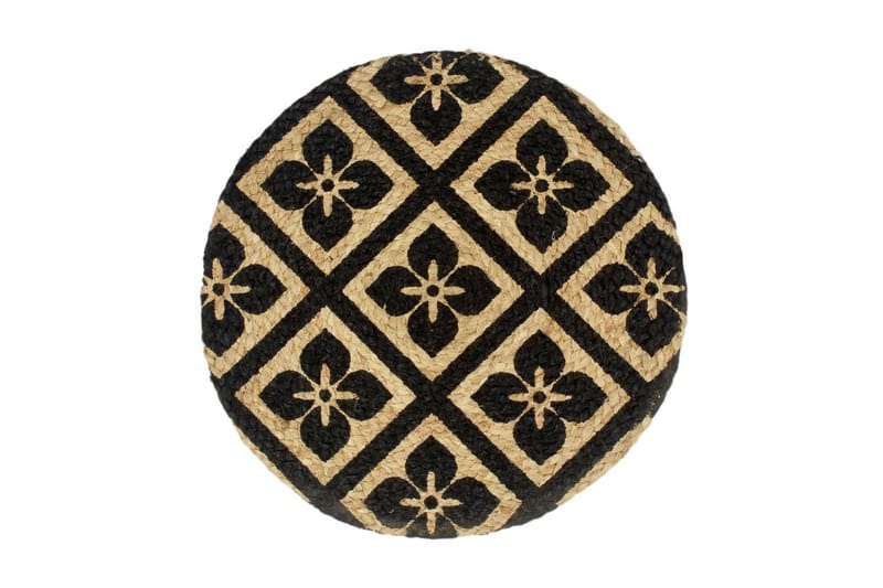 Bordmatter 6 stk svart 38 cm rund jute - Tekstiler - Tepper & Matter - Utendørstepper - Dørmatte og entrématte