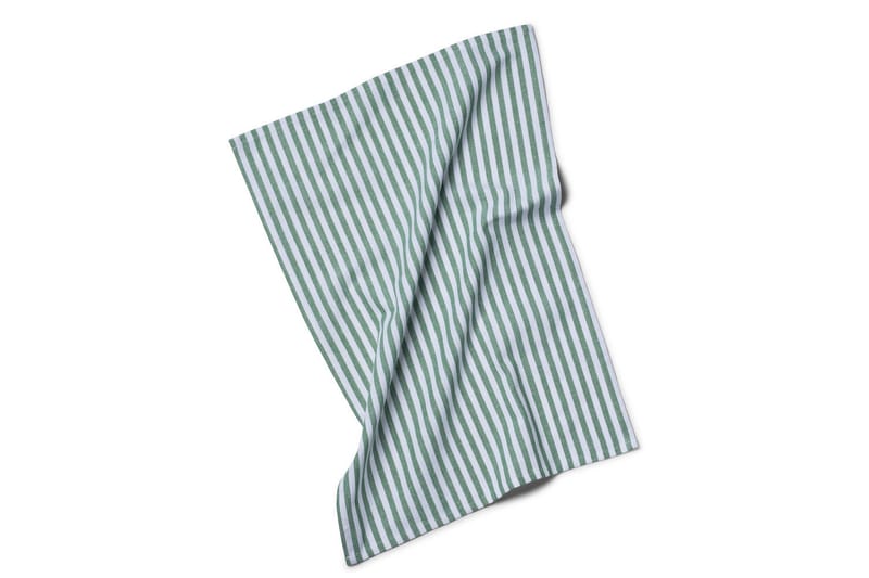 KL T Stripe Kjøkkenhåndkle 40x60 cm Grønn - Kosta Linnewäfveri - Tekstiler - Kjøkkentekstiler - Kjøkkenhåndkle