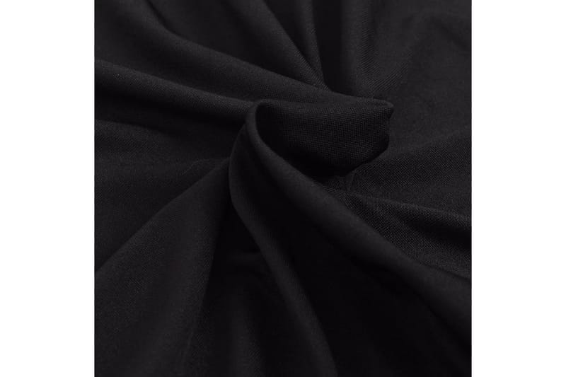 Stretch Sofaovertrekk Sort Polyester Jersey - Svart - Tekstiler - Møbelstoff - Møbeltrekk