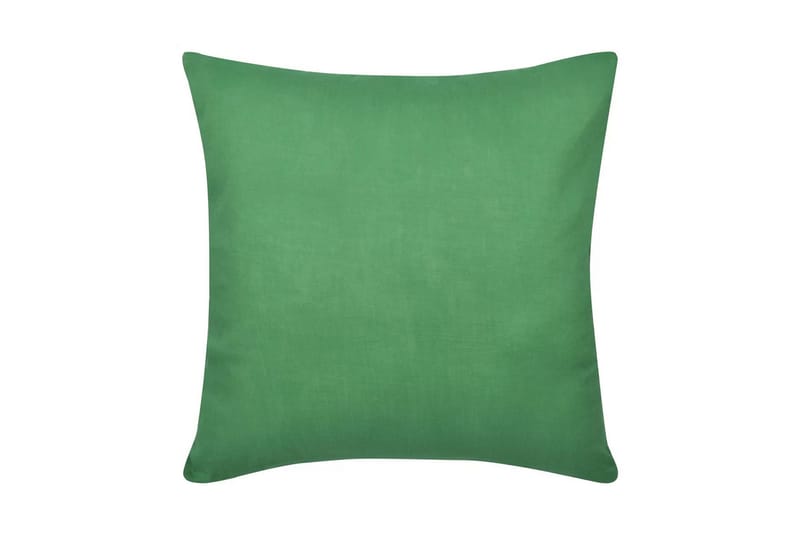 4 Grønne putetrekk, bomull 40 x 40 cm - Grønn - Tekstiler - Pute & pledd - Pynteputer
