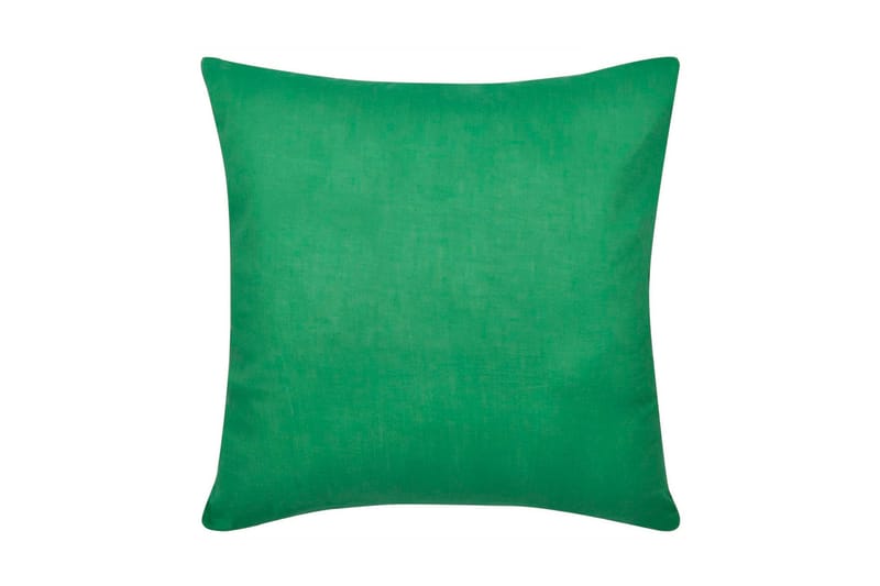 4 Grønne putetrekk, bomull 50 x 50 cm - Grønn - Tekstiler - Pute & pledd - Pynteputer
