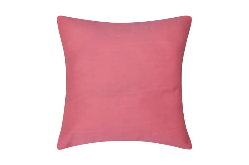 4 Rosa putetrekk, bomull 50 x 50 cm - Rosa - Tekstiler - Pute & pledd - Pynteputer