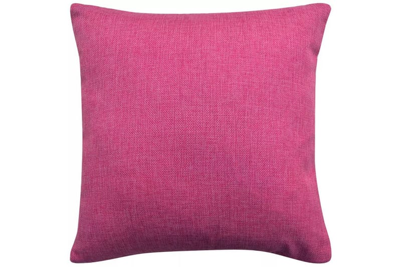 Putetrekk 4 stk Lin-aktig Pink 50x50 cm - Rosa - Tekstiler - Pute & pledd - Pynteputer