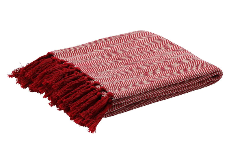 Sarpedon Pledd 130x170 cm Rød/Natur - Tekstiler - Pute & pledd - Tepper & pledd