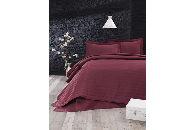 EnLora Home sengetøy - VinRød - Tekstiler - Sengetøy - Laken
