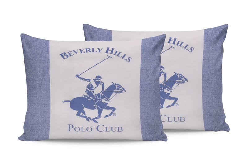 Beverly Hills Polo Club Putetrekk 50x70 cm 2-pk - Blå/Hvit - Tekstiler - Sengetøy - Putetrekk