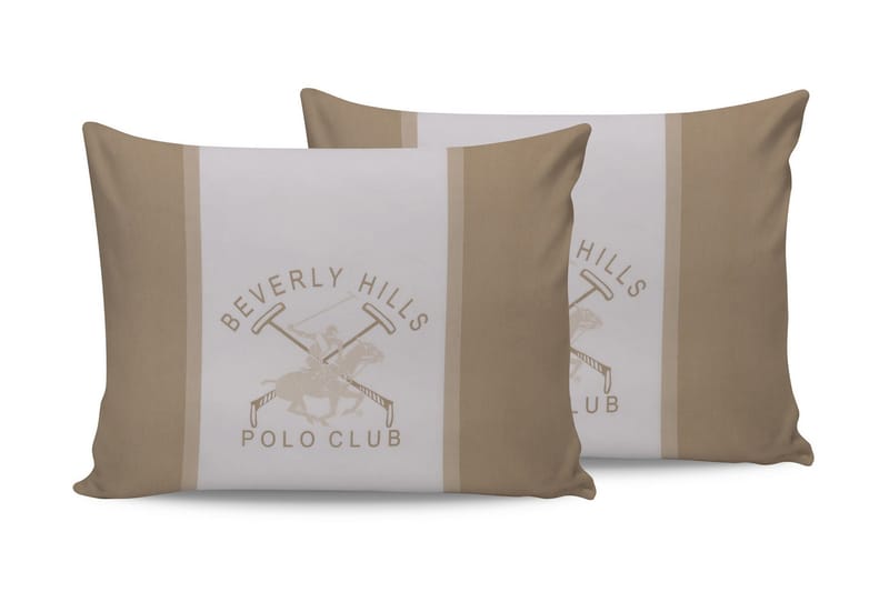 Beverly Hills Polo Club Putetrekk 50x70 cm 2-pk - Creme/Hvit - Tekstiler - Sengetøy - Putetrekk