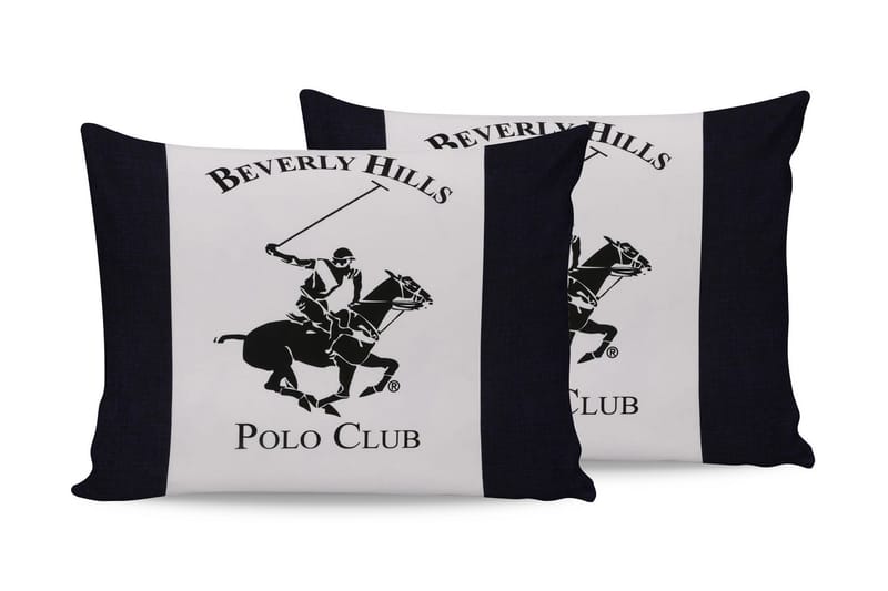 Beverly Hills Polo Club Putetrekk 50x70 cm 2-pk - Mørkeblå/Krem/Hvit - Tekstiler - Sengetøy - Putetrekk