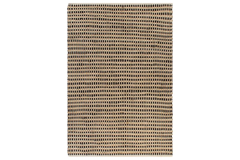 Håndvevd teppe jute stoff 120x180 cm naturell og svart - Tekstiler - Tepper & Matter - Moderne tepper - Sisaltepper