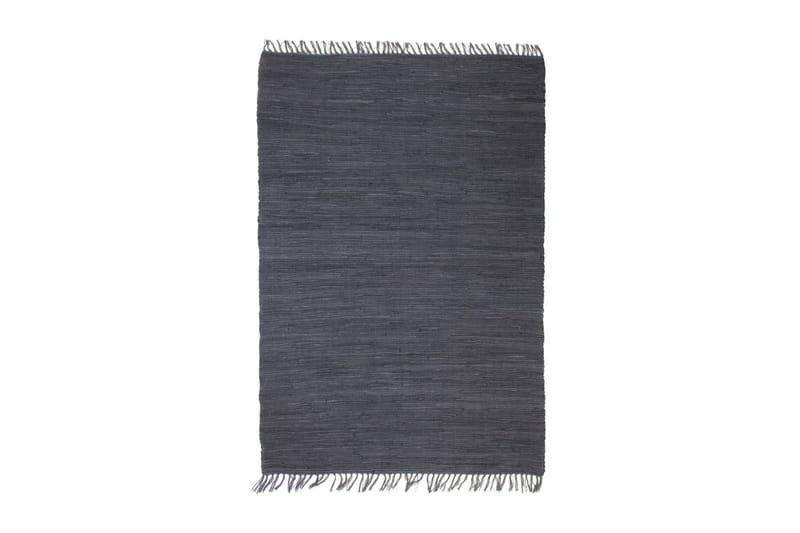 Håndvevet Chindi teppe bomull 120x170 cm antrasitt - Antrasitt - Tekstiler - Tepper & Matter - Håndvevde tepper