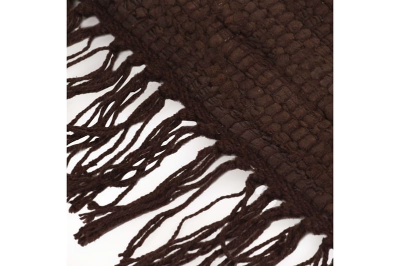 Håndvevet Chindi teppe bomull 200x290 cm brun - Brun - Tekstiler - Tepper & Matter - Håndvevde tepper