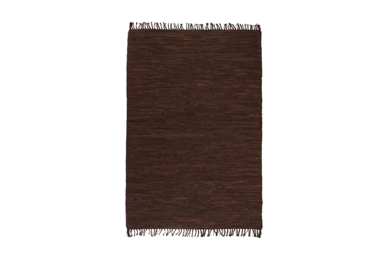 Håndvevet Chindi teppe lӕr 160x230 cm brun - Brun - Tekstiler - Tepper & Matter - Håndvevde tepper
