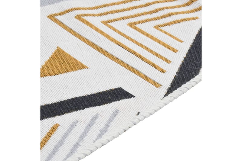 Teppe gul og grå 100x300 cm bomull - Gul - Tekstiler - Tepper & Matter - Moderne tepper - Bomullstepper