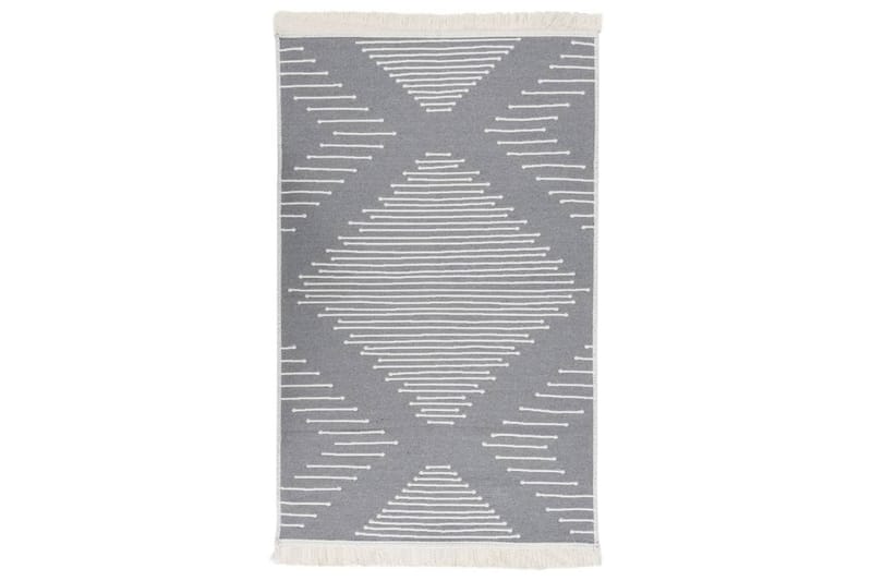Teppe mørkegrå 120x180 cm bomull - Grå - Tekstiler - Tepper & Matter - Moderne tepper - Bomullstepper