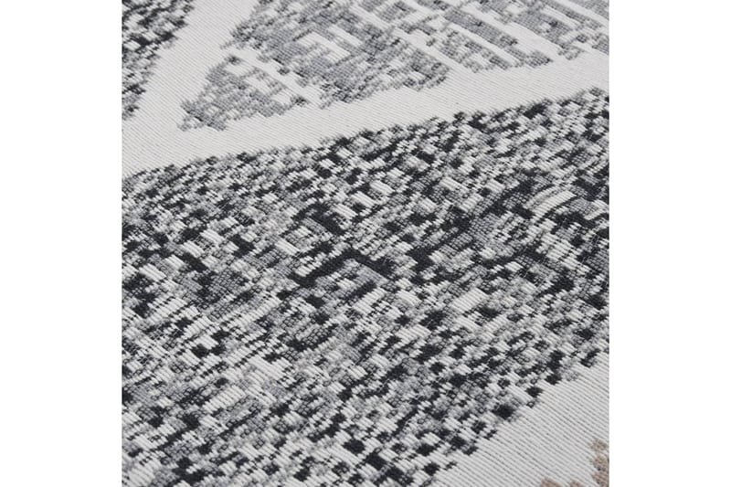 Teppe svart og grå 80x300 cm bomull - Grå - Tekstiler - Tepper & Matter - Moderne matte - Bomullsmatter