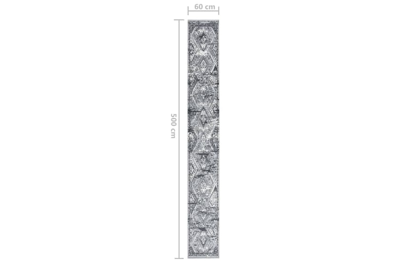 Teppeløper BCF orientalsk grå 60x500 cm - Grå - Tekstiler - Tepper & Matter - Moderne matte - Gangmatter