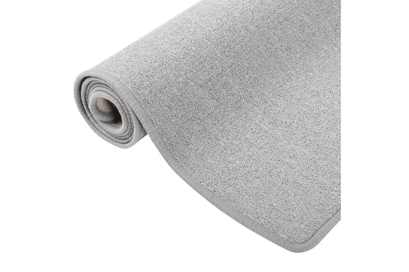 Teppeløper lysegrå 80x300 cm - Grå - Tekstiler - Tepper & Matter - Moderne tepper - Gangmatter