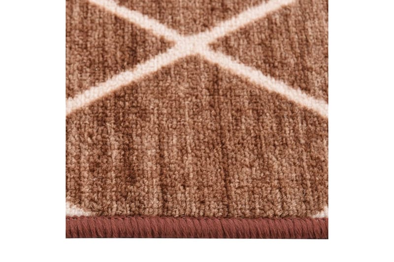 Teppeløper mørkebrun 80x200 cm - Rosa - Tekstiler - Tepper & Matter - Moderne matte - Gangmatter