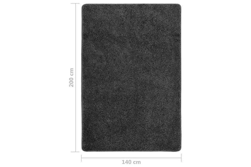 Flossteppe mørkegrå 140x200 cm sklisikkert - Grå - Tekstiler - Tepper & Matter - Moderne tepper - Ryeteppe