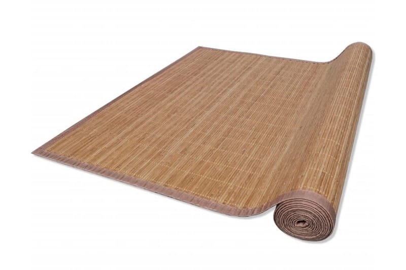Brunt Kvadrat Bambus Teppe 80 x 200 cm - Brun - Tekstiler - Tepper & Matter - Moderne tepper - Sisaltepper