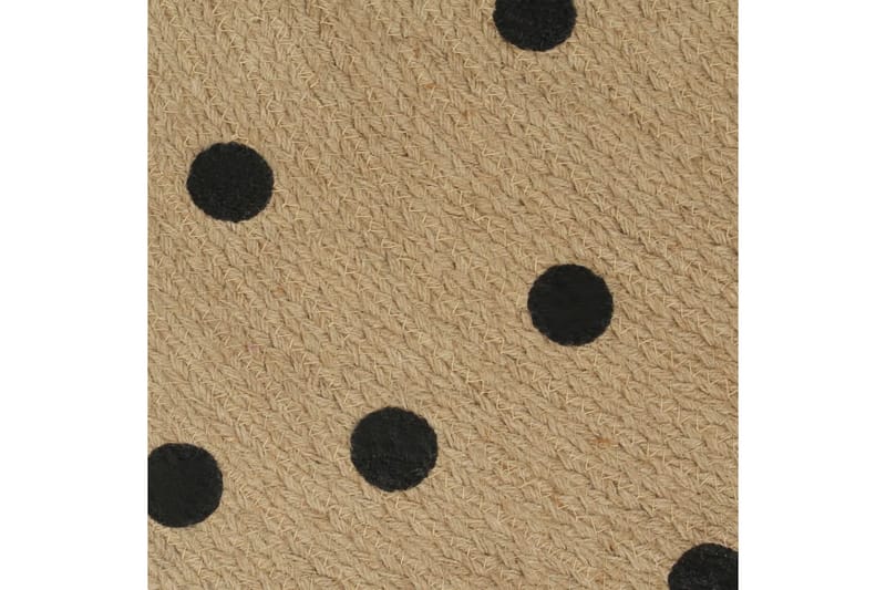 Håndlaget juteteppe med polkaprikker 150 cm - Tekstiler - Tepper & Matter - Moderne matte - Sisaltepper