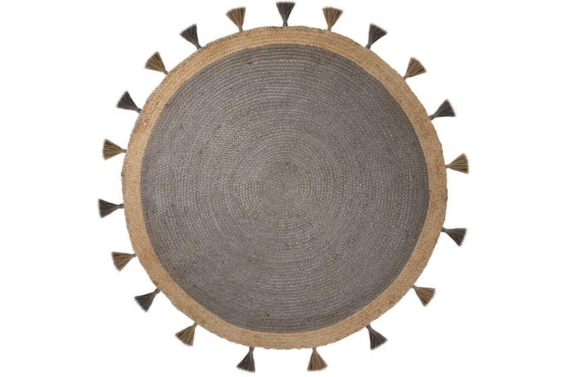 Lunara Jute Circle Istanbul Jutematte 150 cm Rund Grå - Flair Rugs - Tekstiler - Tepper & Matter - Moderne tepper - Sisaltepper