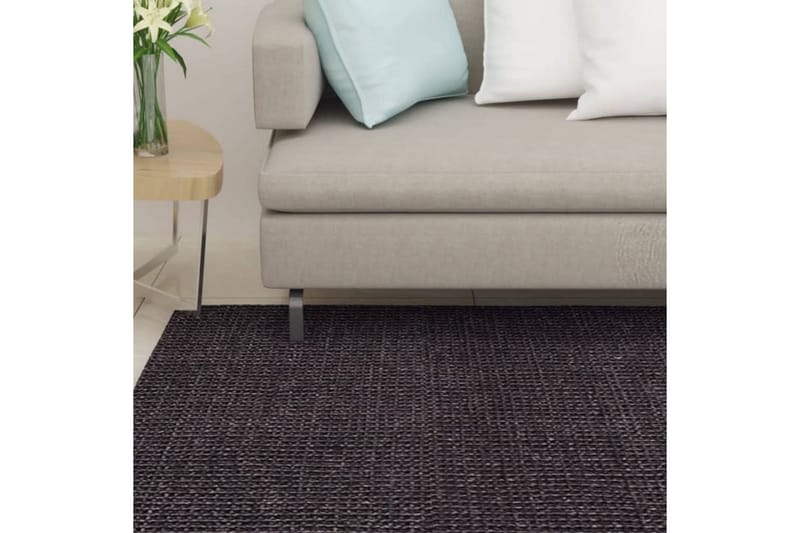 Teppe naturlig sisal 100x250 cm svart - Svart - Tekstiler - Tepper & Matter - Moderne tepper - Sisaltepper