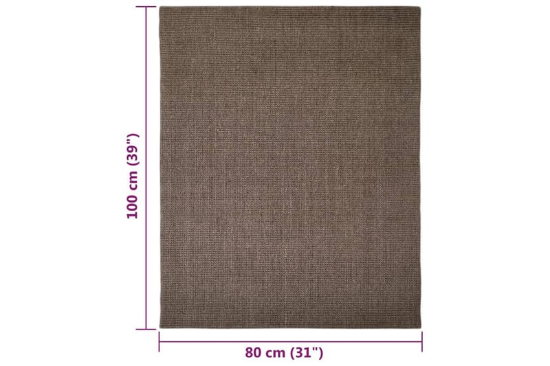 Teppe naturlig sisal 80x100 cm brun - Brun - Tekstiler - Tepper & Matter - Moderne tepper - Sisaltepper