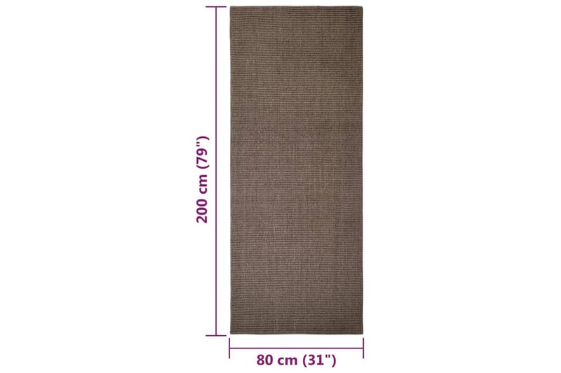 Teppe naturlig sisal 80x200 cm brun - Brun - Tekstiler - Tepper & Matter - Moderne tepper - Sisaltepper