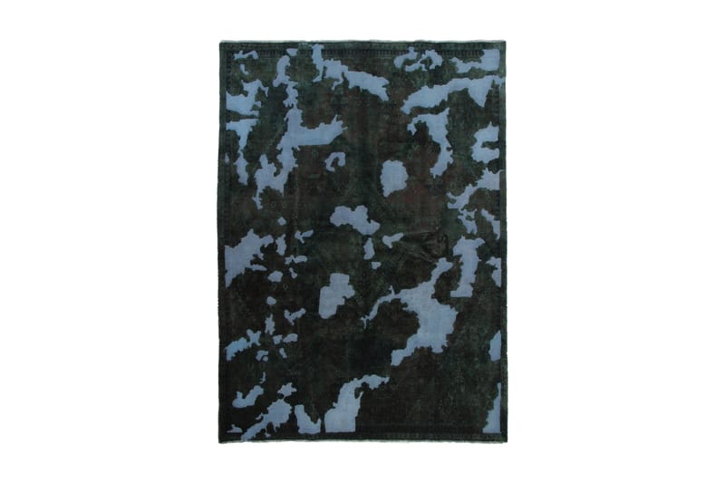 Håndknyttet Vintage Matte Ull Mørkegrønn/Blå 190x267 cm - Tekstiler - Tepper & Matter - Moderne matte - Ullteppe