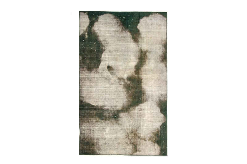 Håndknyttet Vintage Matte Ull Mørkegrønn/Krem 118x200 cm - Tekstiler - Tepper & Matter - Moderne matte - Ullteppe