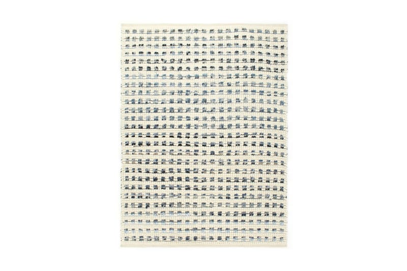 Teppe denim ull 160x230 cm blå/hvit - Hvit - Tekstiler - Tepper & Matter - Moderne matte - Ullteppe
