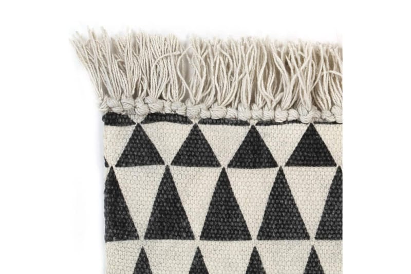 Gulvsteppe kilim-vevet bomull m. mønster 160x230cm/hvit - Tekstiler - Tepper & Matter - Orientalske tepper - Kelimtepper